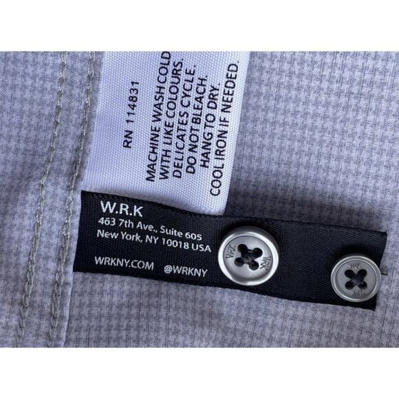 WRK Men’s Button Up Shirt 4-Way Stretch Work Rest Karma Long Sleeve Size 18 - Picture 5 of 15
